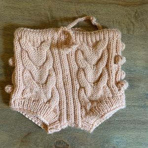 ***SOLD***Kalinka Peach Braided Bloomers 6-12m